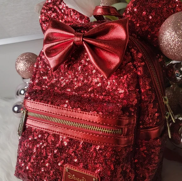 Loungefly Red Sequin Disney backpack Brand new